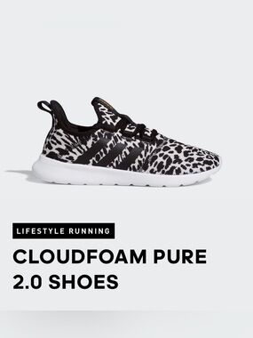 adidas Leopard Knit Runner Sneakers - Black & White